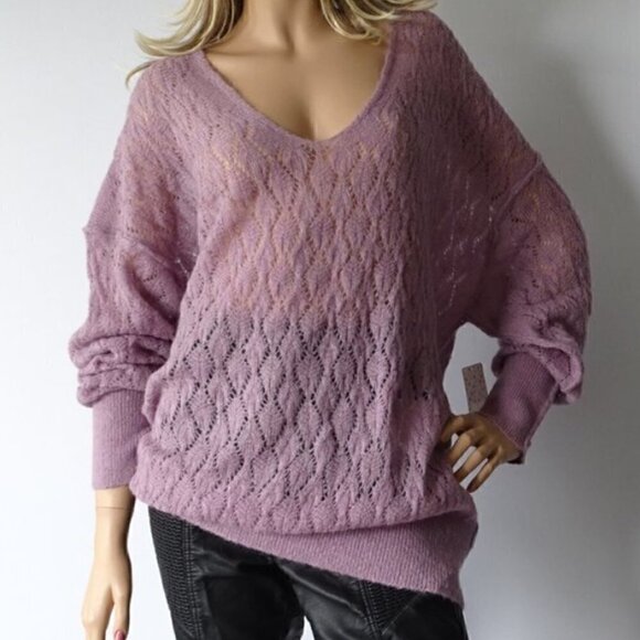 Free People Say Hello Oversized Tunic Sweater Size XS - Picture 8 of 8